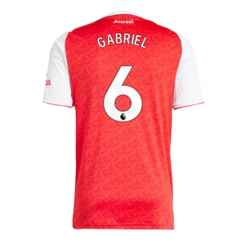 Arsenal Gabriel Magalhaes #6 Maglia Gara Casa Repliche 2025-26 Maniche Corte Arsenal Gabriel Magalhaes #6 Maglia Gara Casa Repliche 2025-26 Maniche Corte